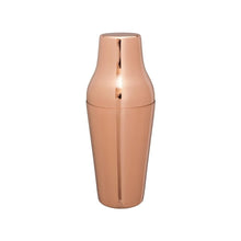 Load image into Gallery viewer, French style copper plated cocktail shaker with high polished finish.  Stylish barware for your home bar.