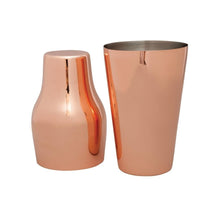 Load image into Gallery viewer, Two piece French style copper cocktail shaker.